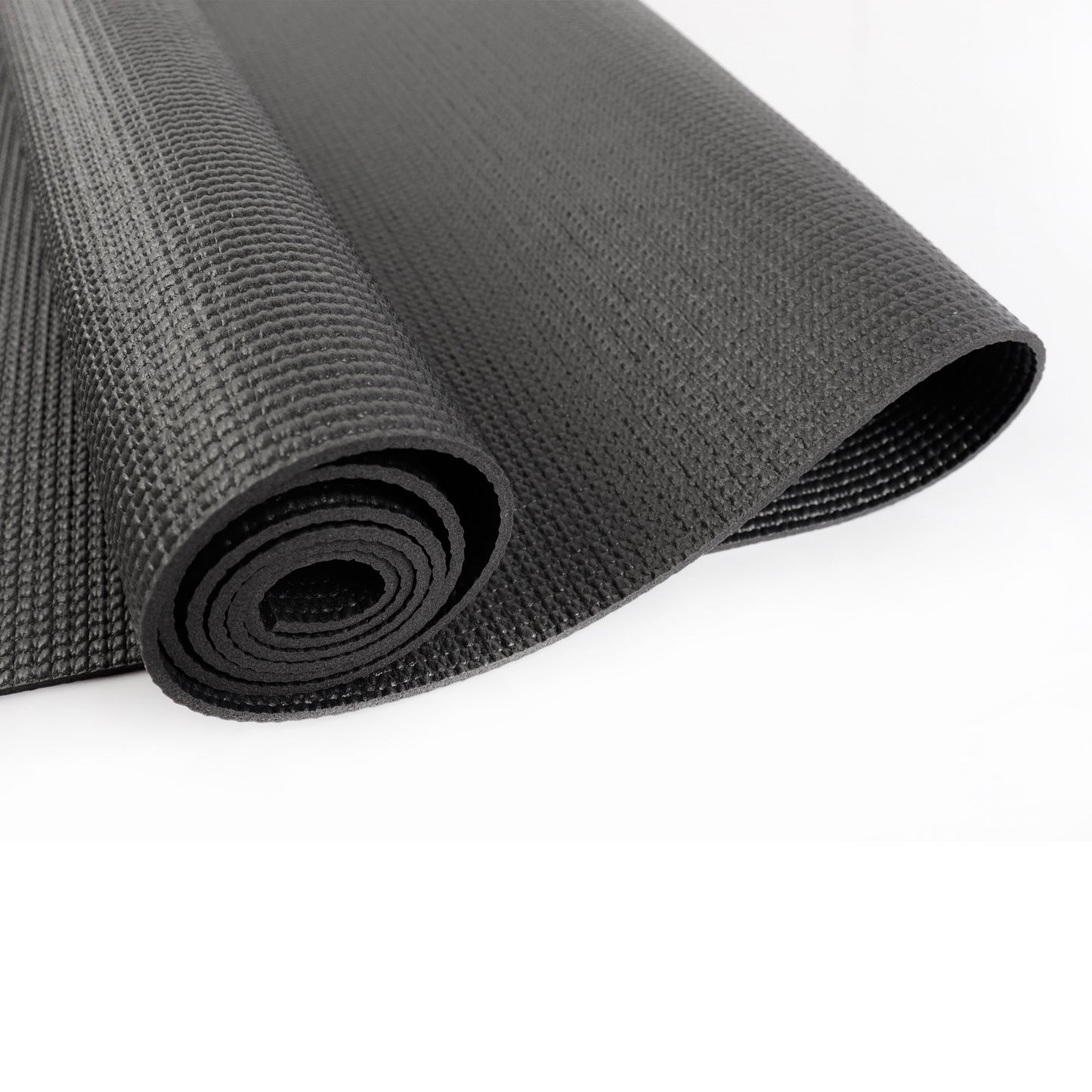 (2 Pack) PVC Yoga Mat, 3Mm, Dark Gray, 68Inx24In, Nonslip, Cushioning for Support and Stability