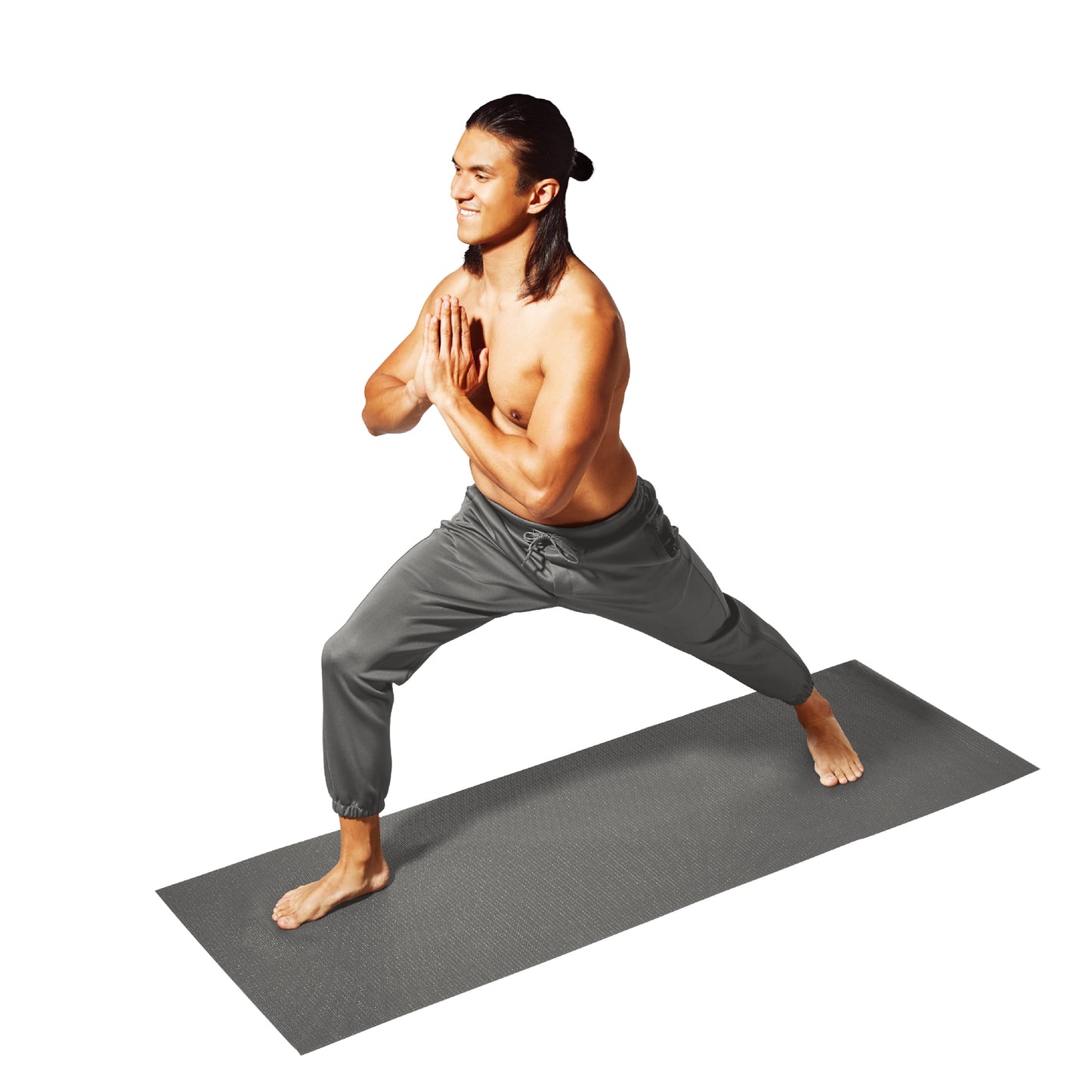 (2 Pack) PVC Yoga Mat, 3Mm, Dark Gray, 68Inx24In, Nonslip, Cushioning for Support and Stability